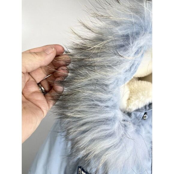 Teenie Weenie Blue Winter Coat Jacket Hooded Size 170/92A Korean Size Small US - Picture 15 of 16